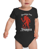 Greetings From Krampus, Fun Pre Germanic Paganism T Shirt Baby Bodysuit | Artistshot