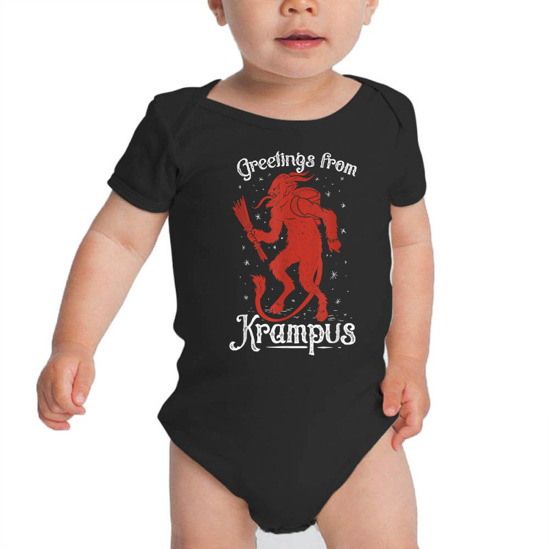 Greetings From Krampus, Fun Pre Germanic Paganism T Shirt Baby Bodysuit by mehen | Artistshot