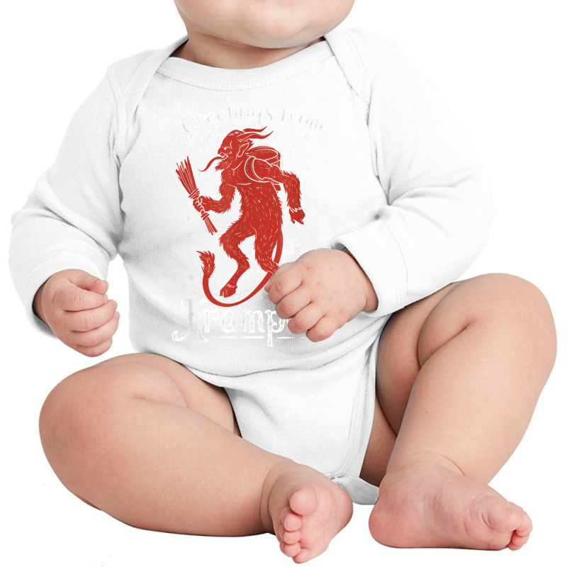 Greetings From Krampus, Fun Pre Germanic Paganism T Shirt Long Sleeve Baby Bodysuit by mehen | Artistshot