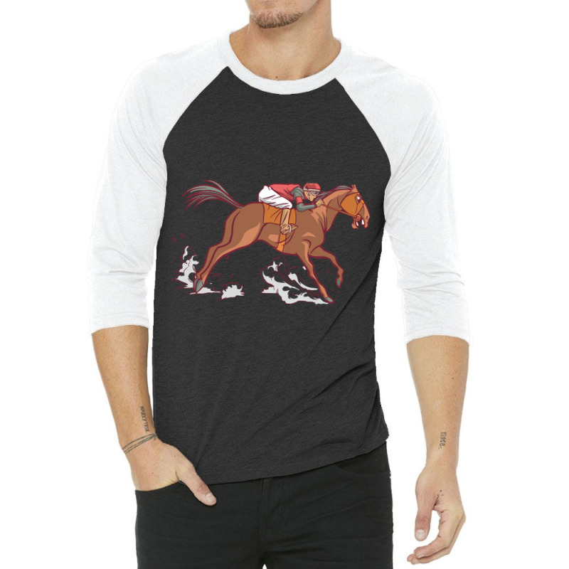 Trending Horseback Riding 3/4 Sleeve Shirt by Box Bingham | Artistshot