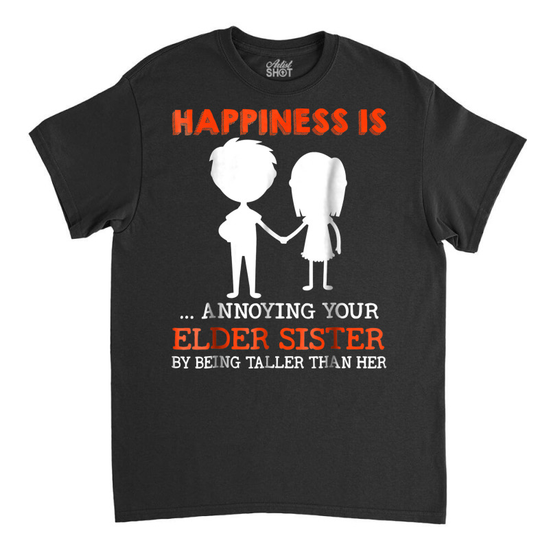 Funny Sibling Gift For Little Brother Shirt Lil Sister T Shirt Classic T-shirt by tawny4okburd | Artistshot