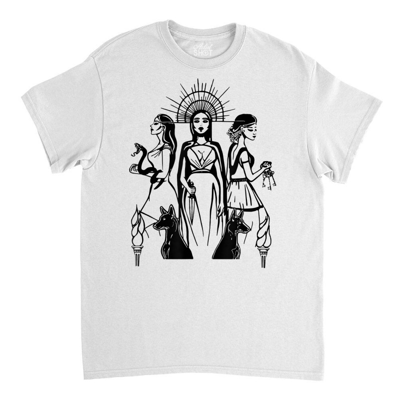 Hecate Triple Moon Goddess Wiccan Wicca Pagan Witch T Shirt Classic T-shirt by jessamynb4pru | Artistshot