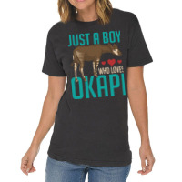 Trending Zoo Animal Africa Just A Boy Who Loves Okapi Vintage T-shirt | Artistshot