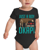 Trending Zoo Animal Africa Just A Boy Who Loves Okapi Baby Bodysuit | Artistshot