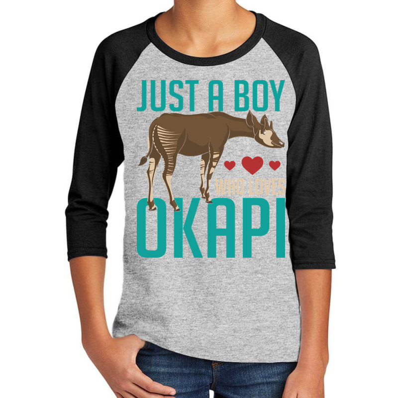 Trending Zoo Animal Africa Just A Boy Who Loves Okapi Youth 3/4 Sleeve by Ledford Leslie | Artistshot