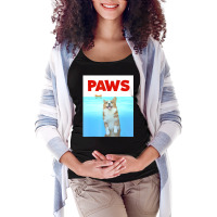 Hot Trend Paws Dog Parody 80s Corgi Shark Dog Maternity Scoop Neck T-shirt | Artistshot