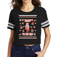 Milkshake Brings All Toys To Yard Naughty Santa Funny Xmas T Shirt Scorecard Crop Tee | Artistshot