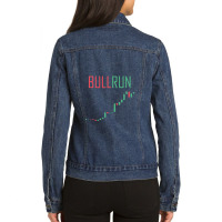 Bull Market Trading Day Tradibng Btc Ladies Denim Jacket | Artistshot