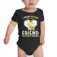 I Wear Yellow For My Friend Endometriosis Awareness T Shirt Baby Bodysuit | Artistshot