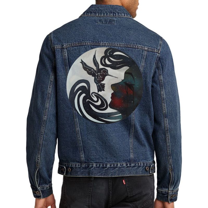 Black Bird Star Line Men Denim Jacket by zulethgilderq | Artistshot