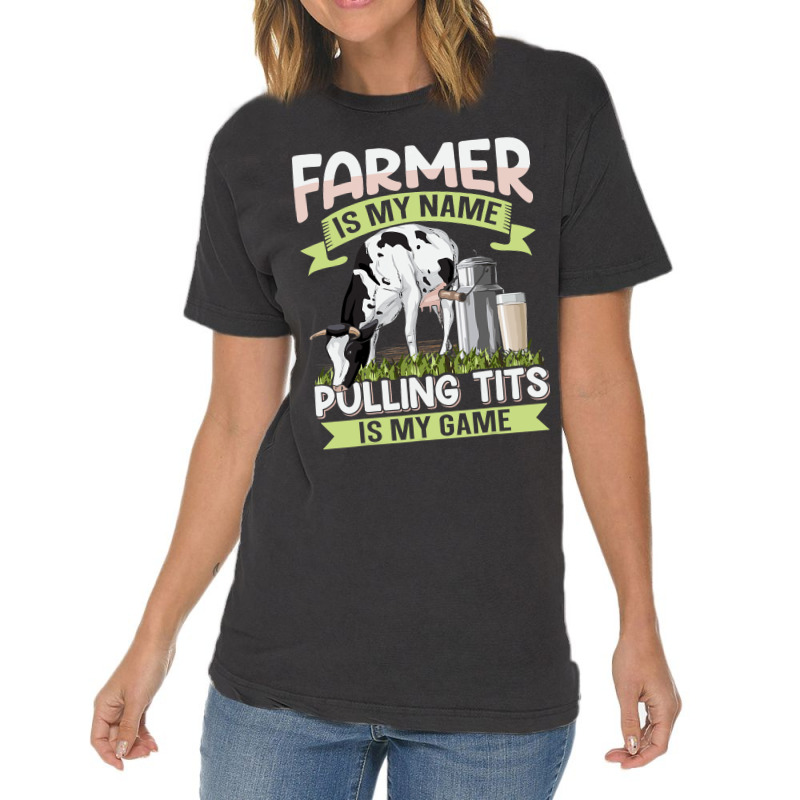 Dairy Cow Farming Design For A Cow Farmer Vintage T-shirt | Artistshot