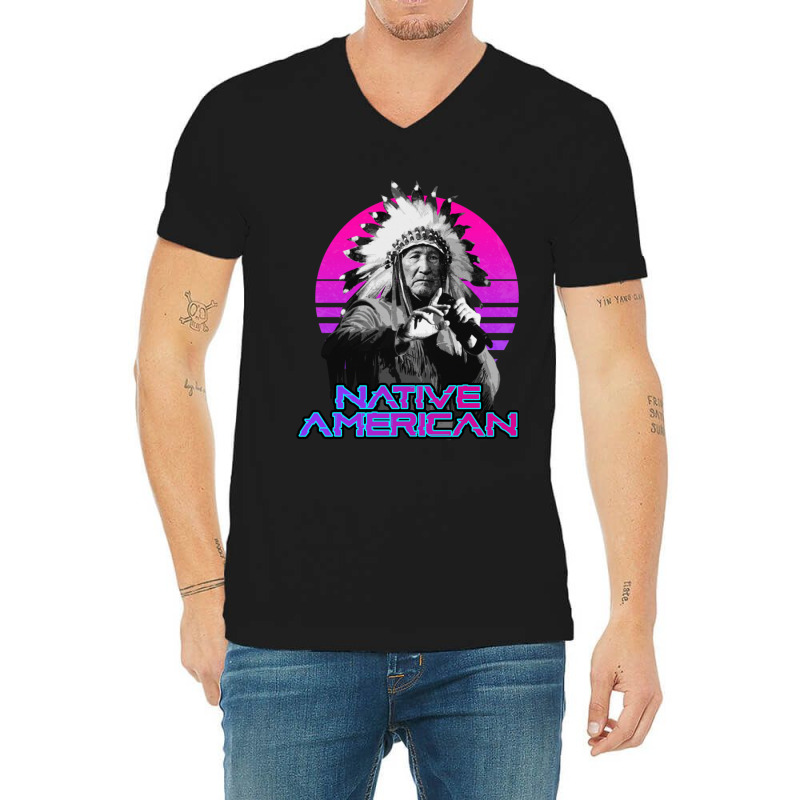 King Native American Rapper V-Neck Tee by LisaBurlingame | Artistshot