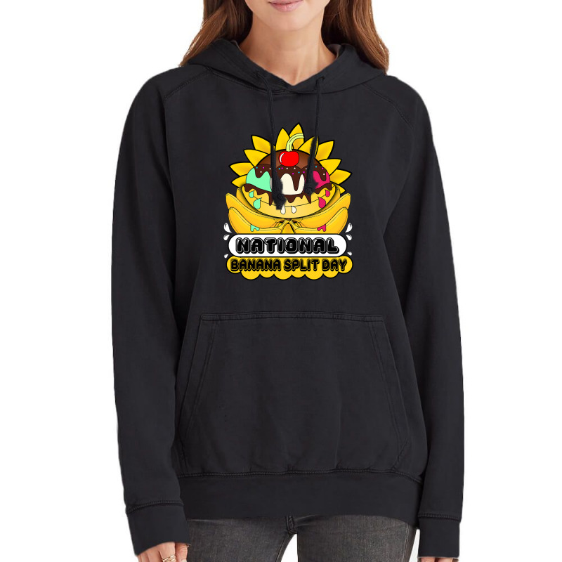 Limited Edition National Banana Split Day Vintage Hoodie by Rios Arevalo | Artistshot