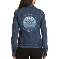 Trending Science Doesn't Care Ladies Denim Jacket | Artistshot