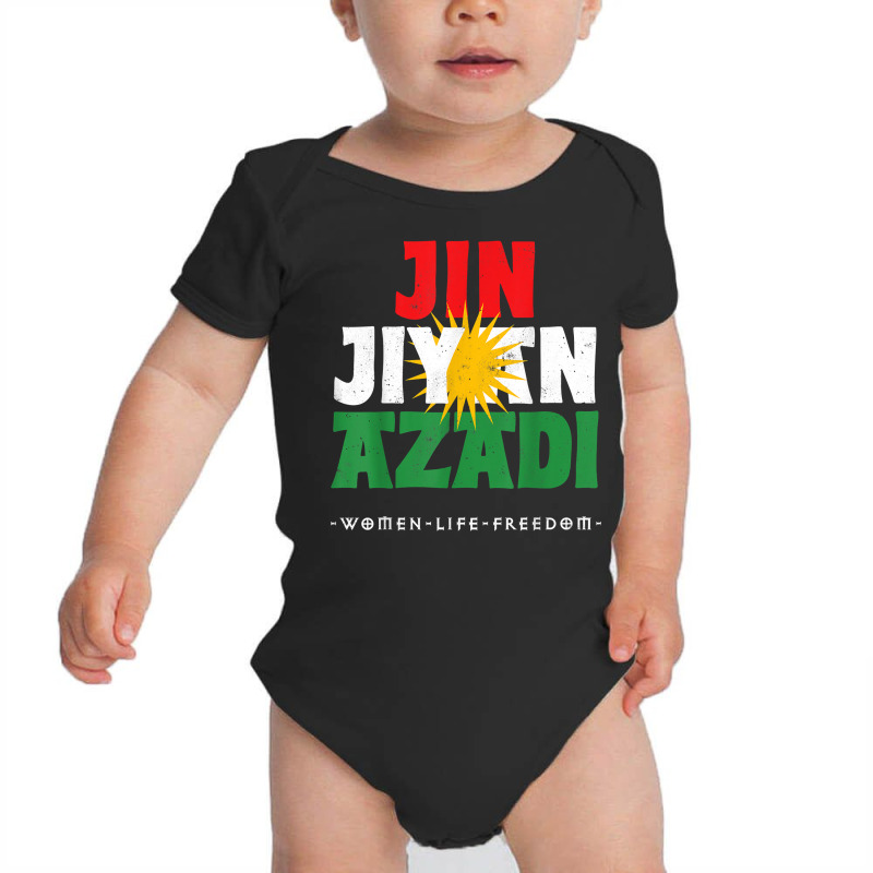 Kurdish Flag, Jin Jiyan Azadi, Kurdish Women, Free Kurdistan T Shirt Baby Bodysuit by joeykujalat4t | Artistshot