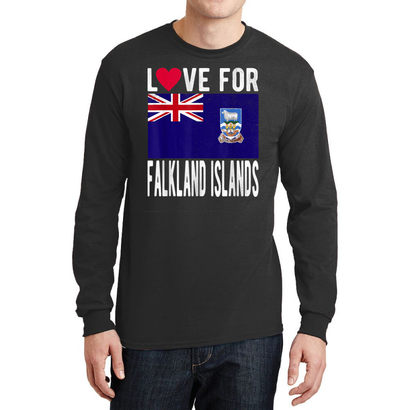 Love For Falkland Islands T Shirt Long Sleeve Shirts by nilda1pr4klauer | Artistshot