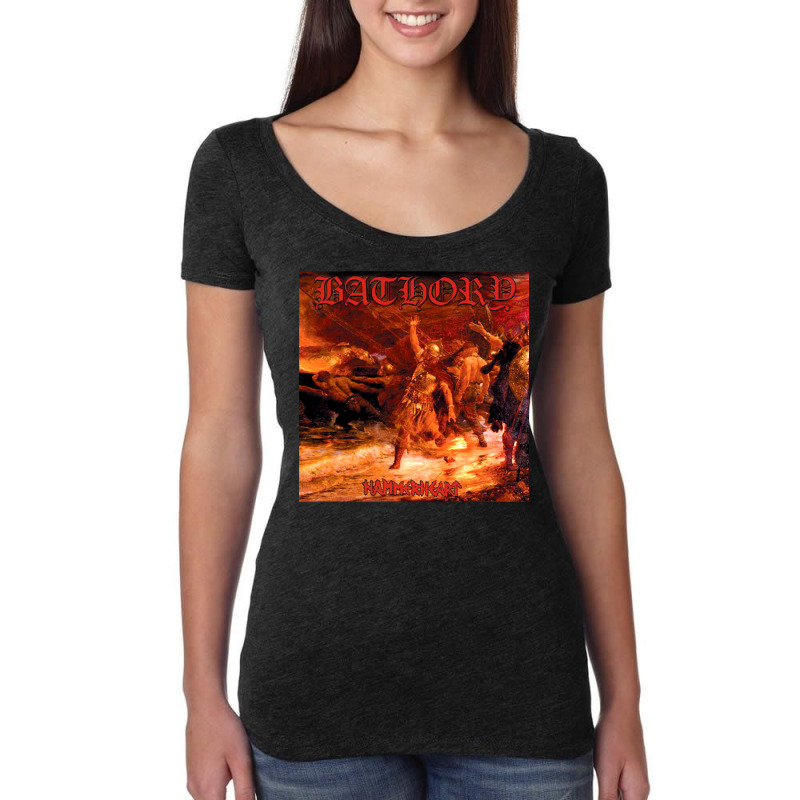 Bathory Hammerheart Album Cover Women's Triblend Scoop T-shirt by simpybeyerad | Artistshot