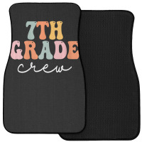 Limited Edition Womens 7th Grade Crew Retro Groovy Women Happy First D Front Car Mat | Artistshot