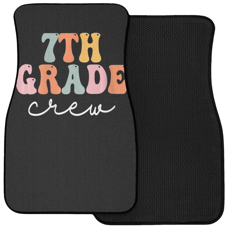 Limited Edition Womens 7th Grade Crew Retro Groovy Women Happy First D Front Car Mat | Artistshot