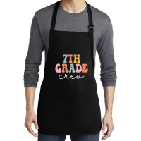 Limited Edition Womens 7th Grade Crew Retro Groovy Women Happy First D Medium-length Apron | Artistshot