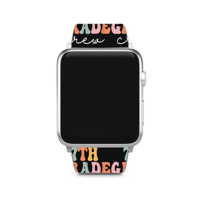 Limited Edition Womens 7th Grade Crew Retro Groovy Women Happy First D Apple Watch Band | Artistshot