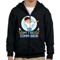 Limited Edition My First Holy Communion Dabbing Boy Youth Zipper Hoodie | Artistshot