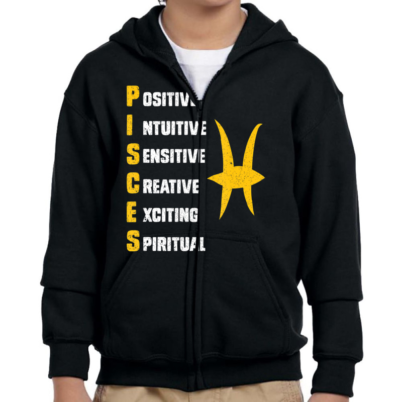 Trending Zodiac Sign Pisces Astrologist Pisces Youth Zipper Hoodie by michaelyounger19 | Artistshot