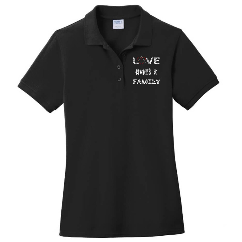 Hot Trend Love Makes A Family Adoption Day Adopt Adopting Parents Ladies Polo Shirt by michealyoungerlk01 | Artistshot