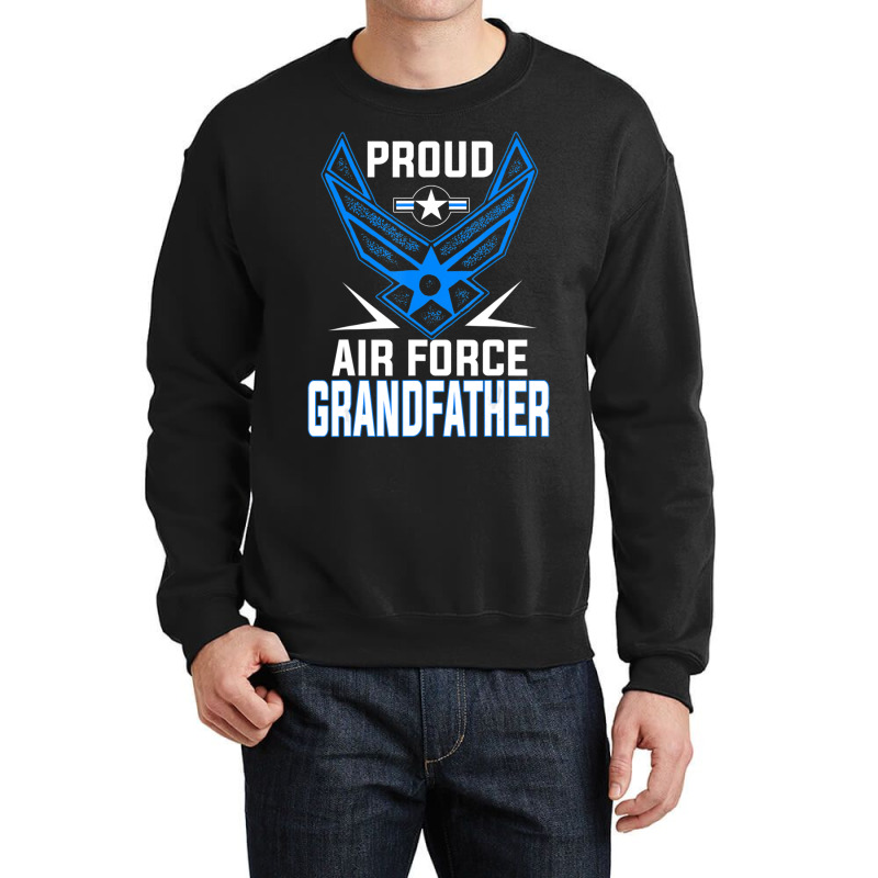 Limited Edition Proud Us Air Force Grandfather Military Veteran -usaf Crewneck Sweatshirt | Artistshot