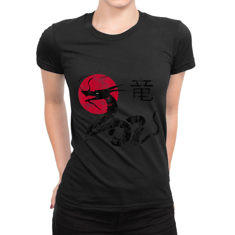 Hot Trend Vintage Japanese Dragon Fantasy Believer For Ladies Fitted T-Shirt by yumgaugeteuda | Artistshot