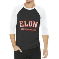 Hot Trend Elon North Carolina Athletic Text Sport Style 3/4 Sleeve Shirt | Artistshot