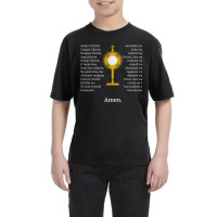 Anima Christi Tshirt Soul Of Christ Sanctify Catholic Latin Youth Tee | Artistshot