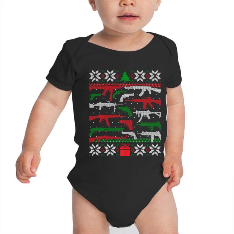 Hot Trend Gun Lovers Ugly Christmas 2nd Amendment Gun Enthusiast Xmas Baby Bodysuit | Artistshot