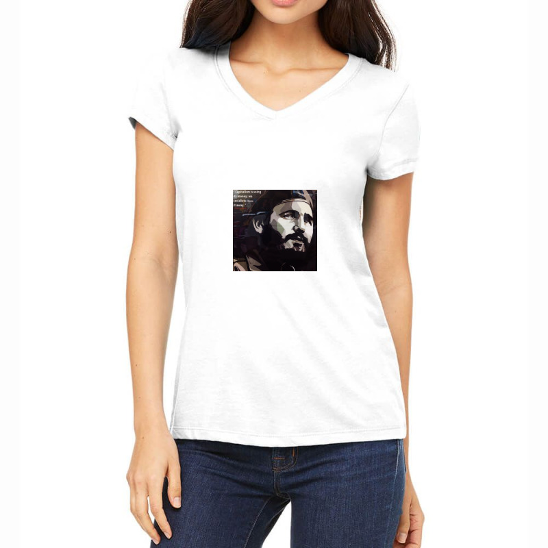 Fidel Castro Cuba Revolutionary Communist Women's V-Neck T-Shirt by ted | Artistshot