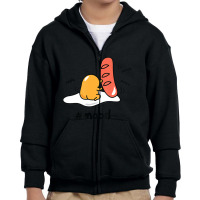 Trending Gudetama The Lazy Egg %23mood Boxing Punching Hot Dog Youth Zipper Hoodie | Artistshot