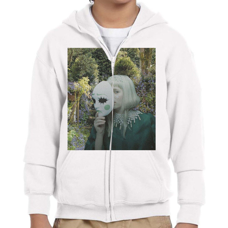 Aurora Aksnes Face Wolves Youth Zipper Hoodie | Artistshot