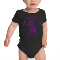 Sensitive But I Will Stab You Funny Cat T Shirt Baby Bodysuit | Artistshot