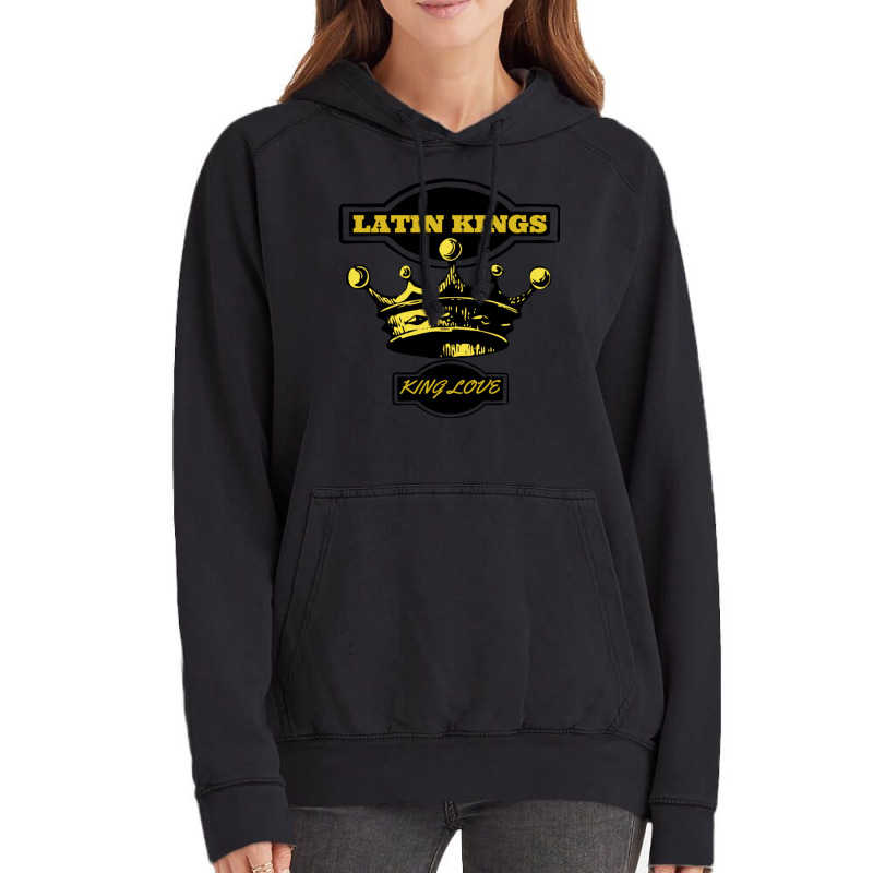 Latin Kings Inspired Crown With Words King Love Old School Style Vintage Hoodie by LisaBurlingame | Artistshot