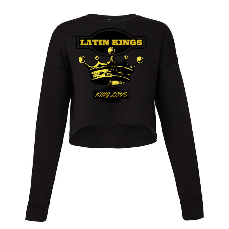 Latin Kings Inspired Crown With Words King Love Old School Style Cropped Sweater by LisaBurlingame | Artistshot