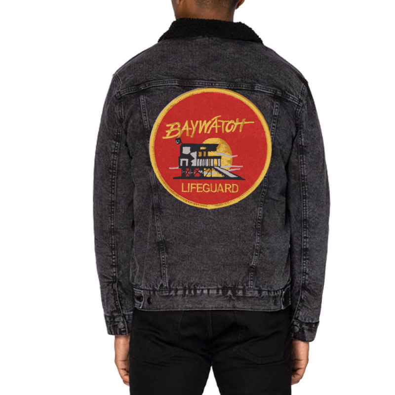 Baywatch Badge  Uniform Classic Unisex Sherpa-Lined Denim Jacket by kaistosylinj | Artistshot