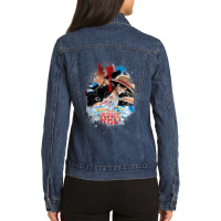 One Piece Film Red Ladies Denim Jacket | Artistshot