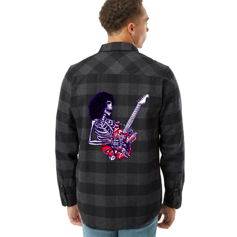 Dead E Virtuoso Rock Guitar Player Zombie Skeleton Flannel Shirt | Artistshot