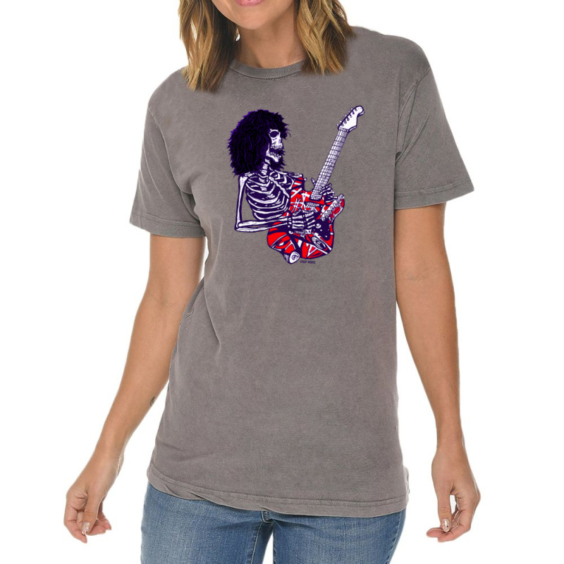 Dead E Virtuoso Rock Guitar Player Zombie Skeleton Vintage T-shirt | Artistshot