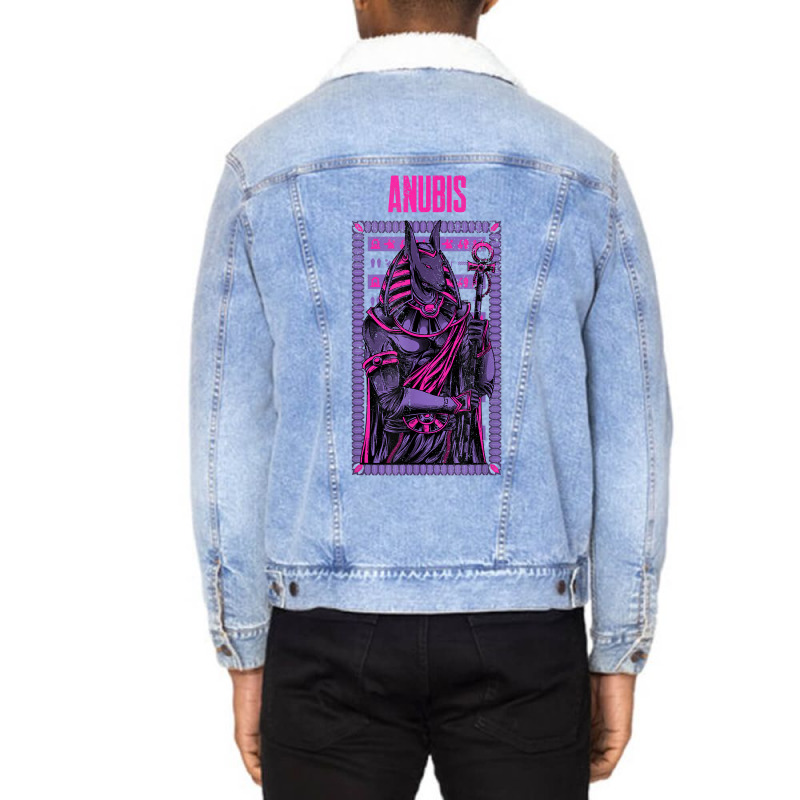 Pink Graphic Anubis Typical God Figure T Shirt Unisex Sherpa-Lined Denim Jacket by anselmpru9bt | Artistshot