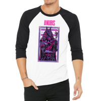 Pink Graphic Anubis Typical God Figure T Shirt 3/4 Sleeve Shirt | Artistshot