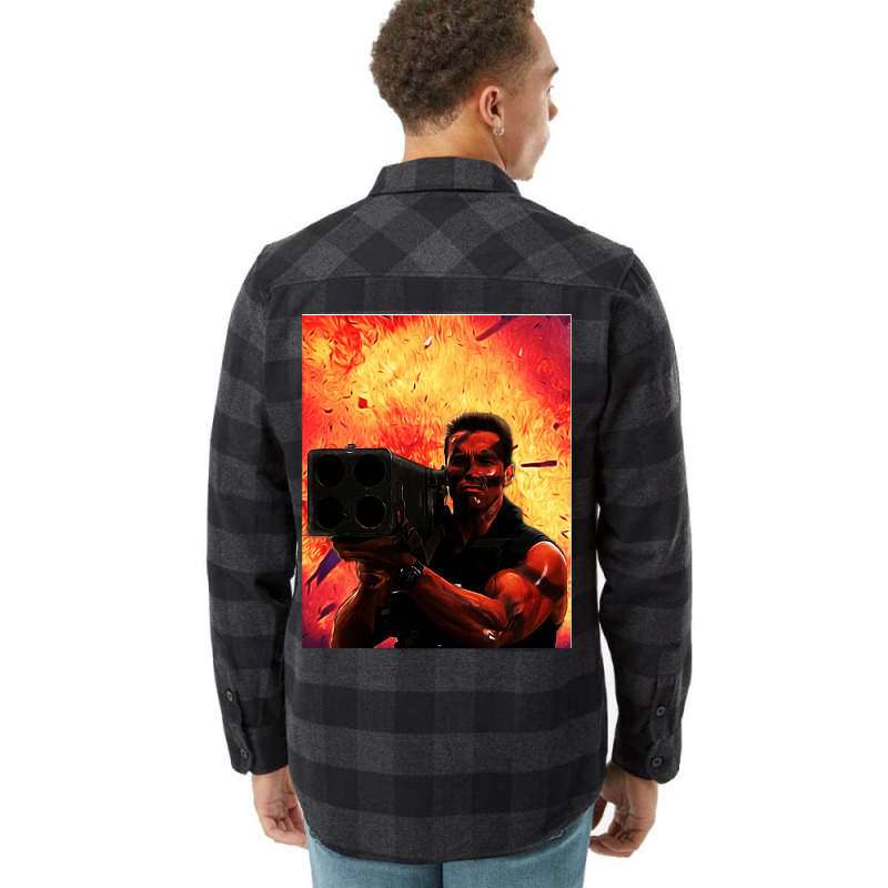 Commandoinspired Matrix Rocket Launcher Graphic  (1) Flannel Shirt | Artistshot