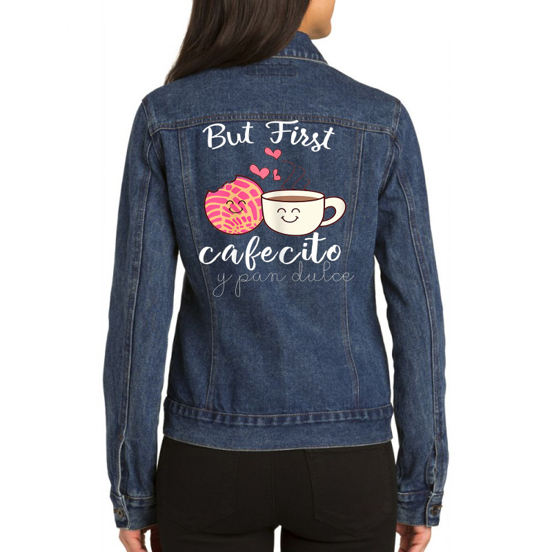 Latina Mom Cute Spanish Coffee And Conchas Pun Mama Classic Ladies Denim Jacket by kharathirosij | Artistshot