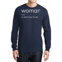 Woman (definition)   White Long Sleeve Shirts | Artistshot