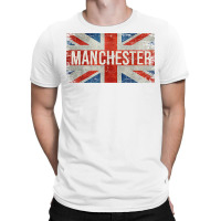 Manchester England United Kingdom British Flag Vintage T Shirt T-shirt | Artistshot