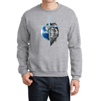 Jesus Lion Of Judah Christian Earth Cross Lion Crewneck Sweatshirt | Artistshot